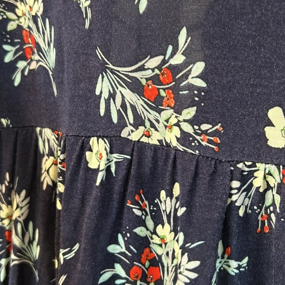 Anthropologie One September Floral Peasant Top Embroidery, Lace Up Neck Small - Picture 11 of 13